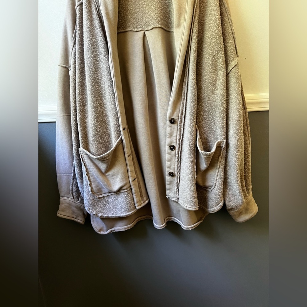 Free People Jordan slouchy jacket magic mushroom medium - Picture 9 of 9